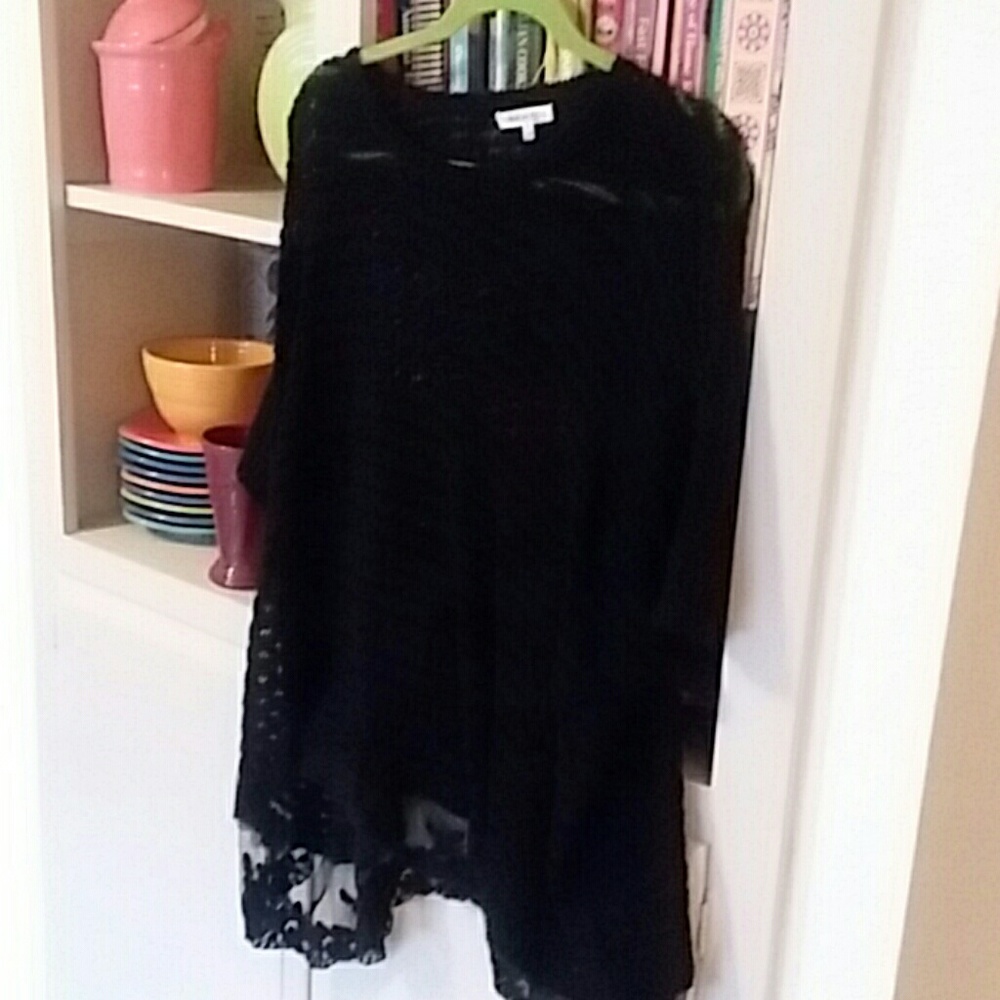 Knit see thru top